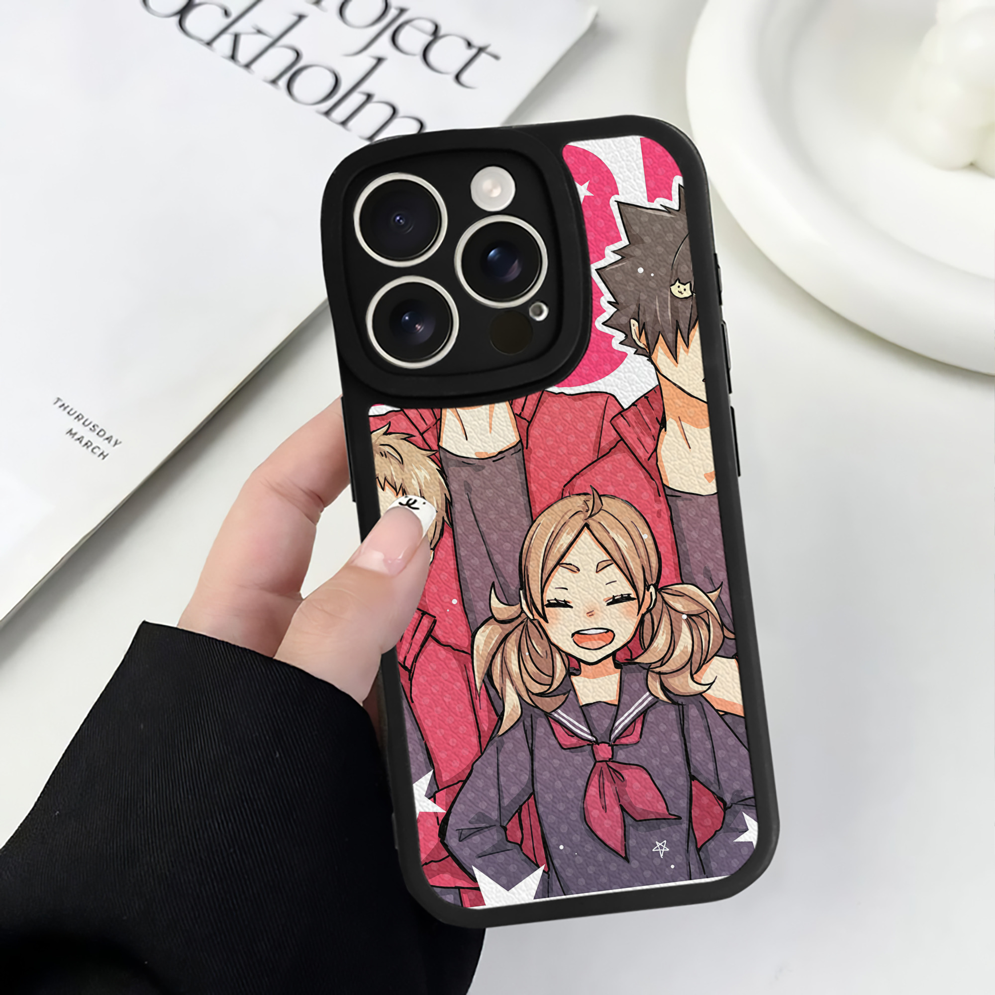 （画像用） ハイキュー!! Haikyu!! 【iPhone 16シリーズ対応】シリコンスマホケース（レザー調） 材質：シリコン